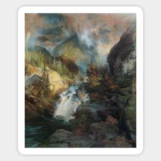 Children of the Mountains by Thomas Moran Sticker